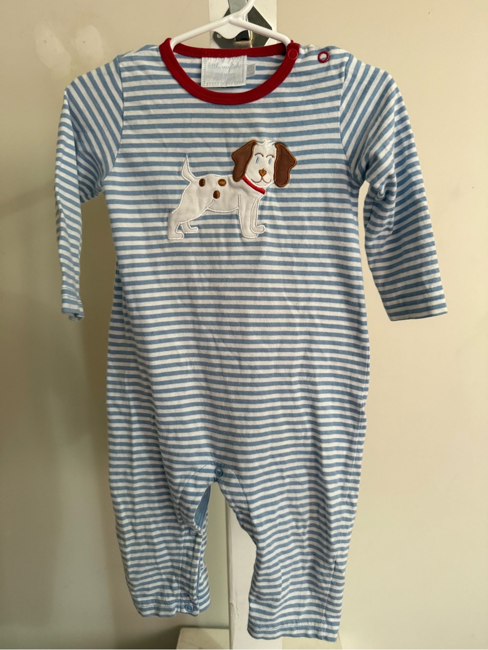 Little English Dog Appliqué Romper